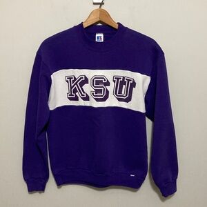 Vintage KSU K-State Russell Athletic Purple and White Crewneck Sweatshirt medium